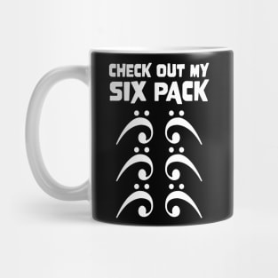 Check Out My Six Pack Bass Clefs for Bass Player Mug